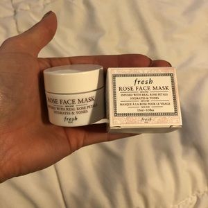 Unopened fresh rose mask
